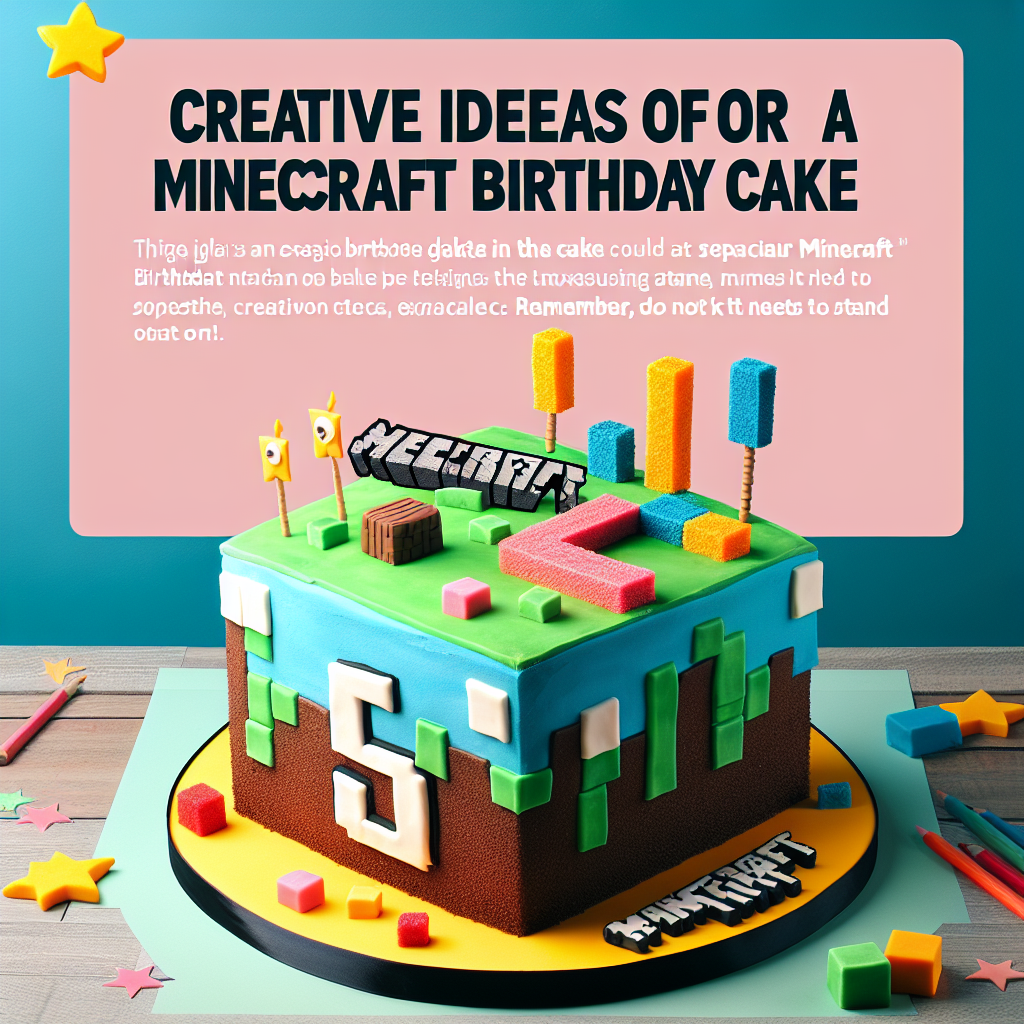Creative Ideas for a Spectacular Minecraft Birthday Cake